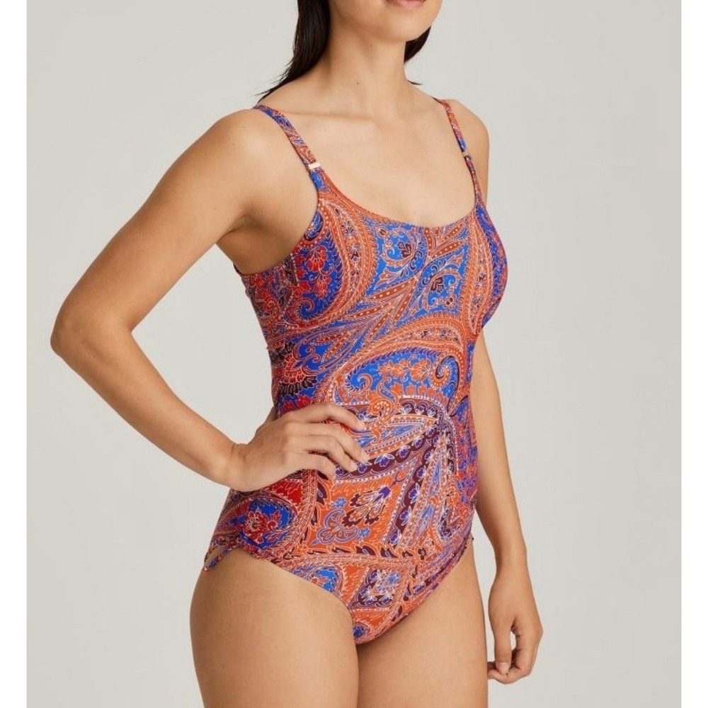 Prima Donna Casablanca One Piece Swimsuit Size 36D Orange Paisley